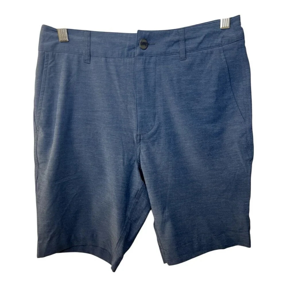 Faherty Men's All Day Shorts Belt Loop Size 28 Inseam 9” Chino Drawstring Navy